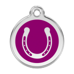 Purple Horseshoe Pet Tag