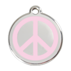 Pink Peace Pet Tag