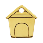 Brass Dog House Pet Tag