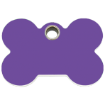 Purple Bone Plastic Pet Tag