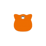 Orange Cat Head Pet Tag