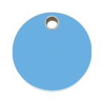 Light Blue Circle Pet Tag