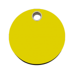 Yellow Circle Pet Tag
