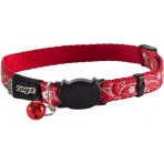 Rogz Silky Cat Collar 11mm - Red Filigree
