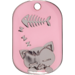 Pink Sleeping Cat Tag Small