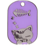 Purple Sleeping Cat Tag Small