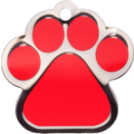 Red Paw Print Large