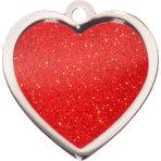 Red Sparkle Heart Large