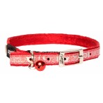 Rogz Sparkle Cat Pin Buckle Collar 11mm - Red