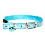 Rogz Sparkle Cat Pin Buckle Collar 11mm - Turquoise