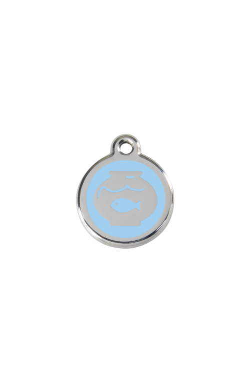 Light Blue Fish Bowl Pet Tag