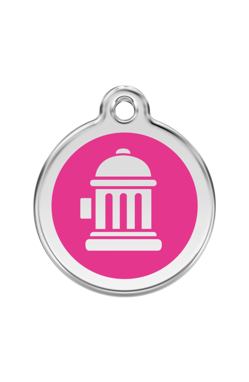 Hot Pink Fire Hydrant Pet Tag