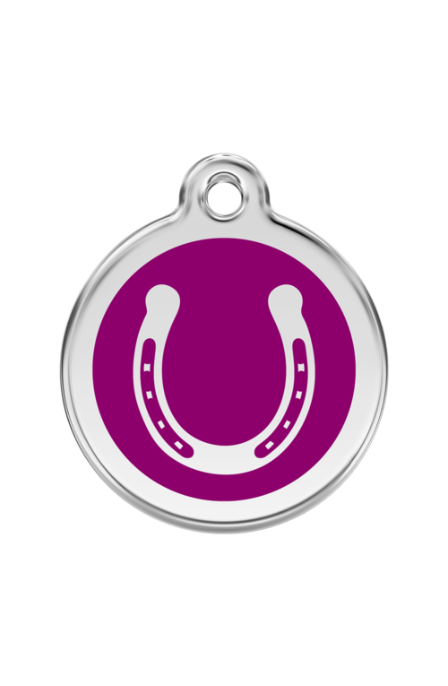 Purple Horseshoe Pet Tag