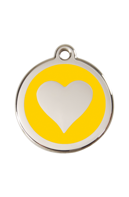 Yellow Heart Pet Tag