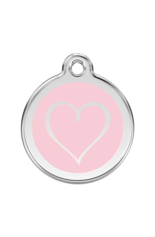 Pink Tribal Heart Pet Tag