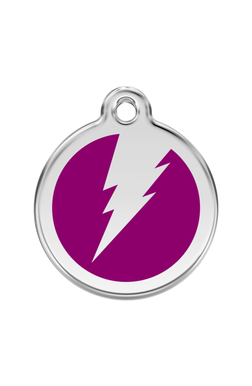 Purple Flash Pet Tag