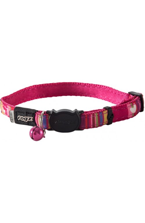 Rogz Neo Cat Collar 11mm - Pink Candystripes