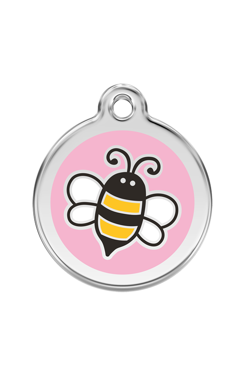 Pink Bumble Bee Pet Tag