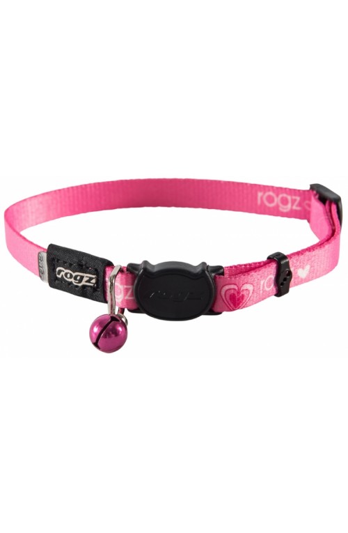 Rogz Kiddy Cat Collar 11mm - Pink Hearts