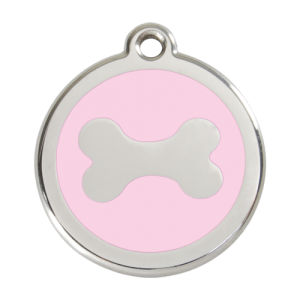 Pink Bone Pet Tag