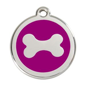 Purple Bone Pet Tag