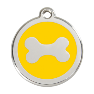 Yellow Bone Pet Tag