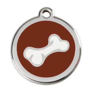 Brown Cartoon Bone Pet Tag