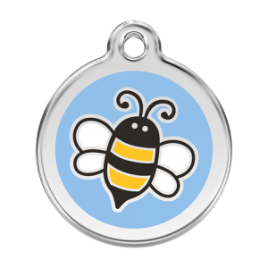 Light Blue Bumble Bee Pet Tag