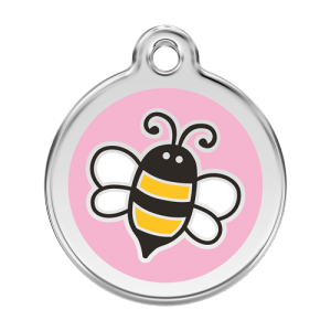 Pink Bumble Bee Pet Tag