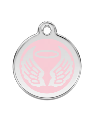 Pink Angel Wings Pet Tag