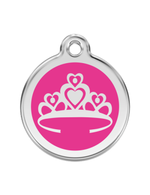 Hot Pink Crown Pet Tag
