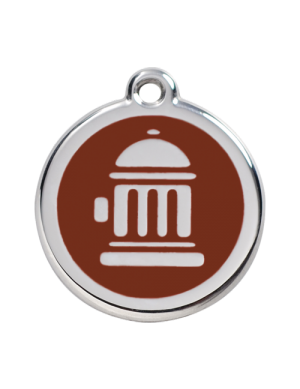 Brown Fire Hydrant Pet Tag