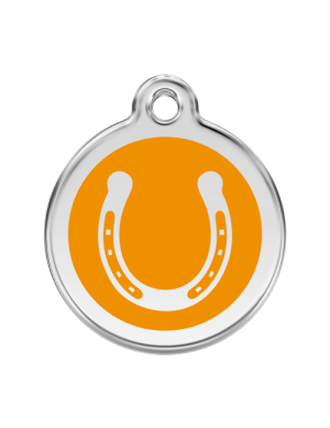 Orange Horseshoe Pet Tag
