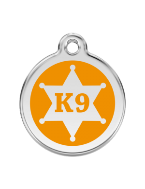 Orange K9 Sheriff Pet Tag