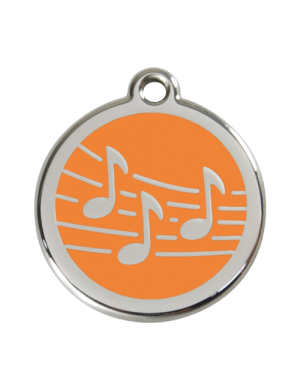 Orange Music Pet Tag