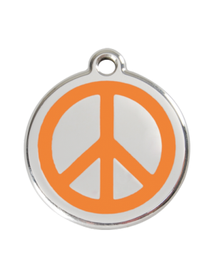 Orange Peace Pet Tag