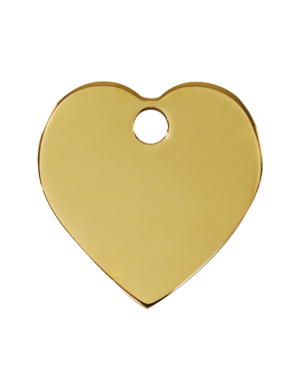 Brass Heart Pet Tag
