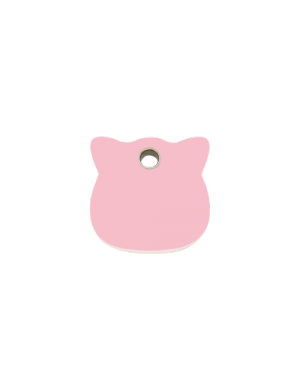 Pink Cat Head Pet Tag