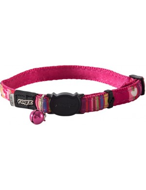 Rogz Neo Cat Collar 11mm - Pink Candystripes