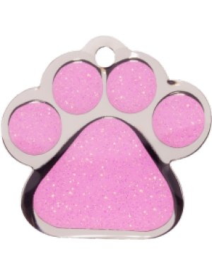 Pink Sparkle Paw Print Small