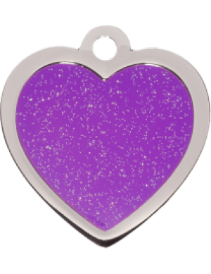 Purple Sparkle Heart Small