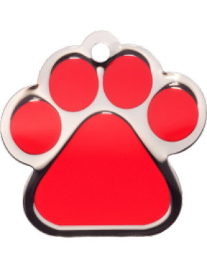 Red Paw Print Large