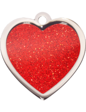 Red Sparkle Heart Large