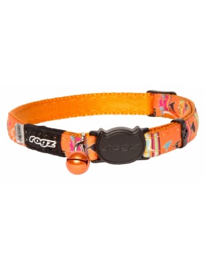 Rogz Neo Cat Collar 11mm - Orange Candystripes