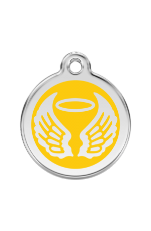 Yellow Angel Wings Pet Tag