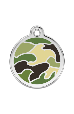 Green Camouflage Pet Tag