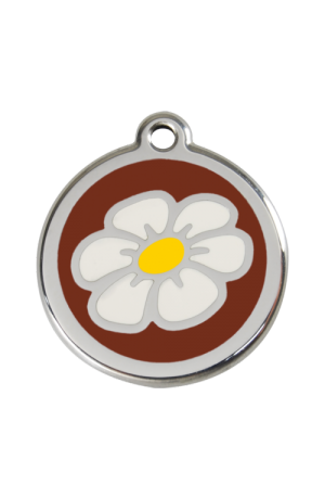 Brown Daisy Pet Tag
