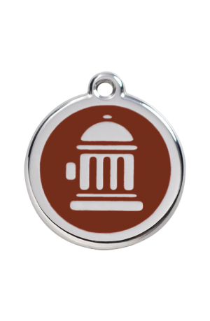 Brown Fire Hydrant Pet Tag
