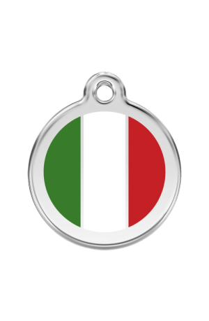 White Italian Flag Pet Tag