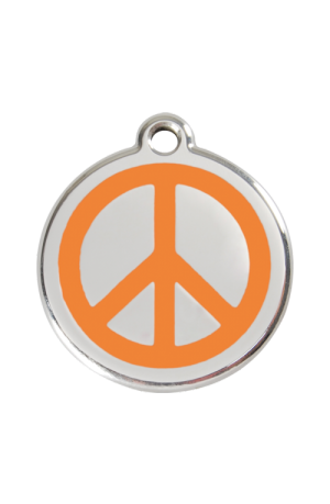 Orange Peace Pet Tag